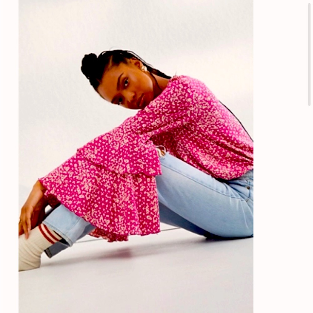 Free People Long Sleeve One Piece Blouse | M